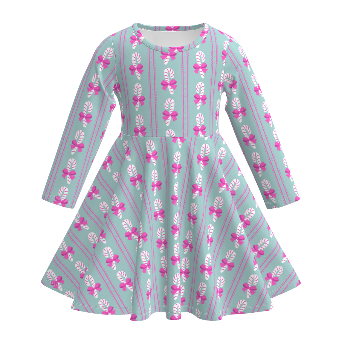 (Pre Order)Girls Christmas Print Dress
