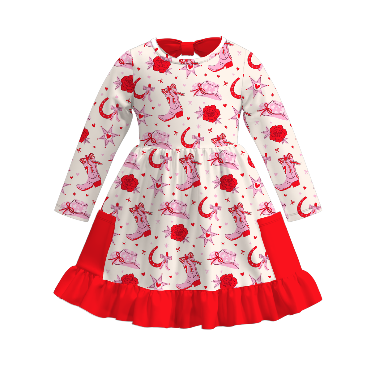 (Weekly Pre-Order)Girls Valentine's Day Print Dress(Ends 11.8)