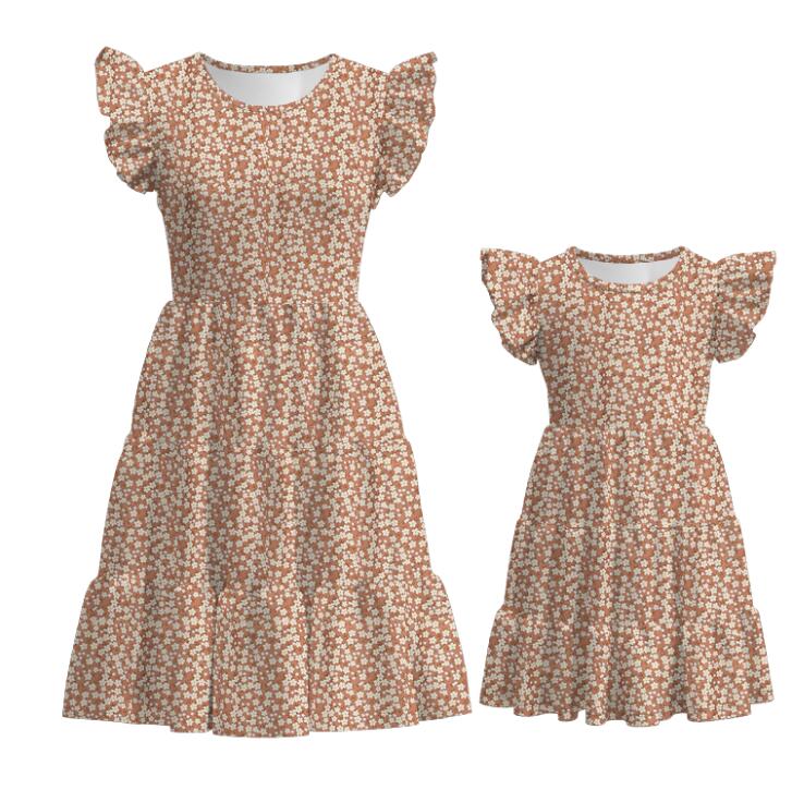(Pre Order)Summer Mommy and Me Floral Print Dress