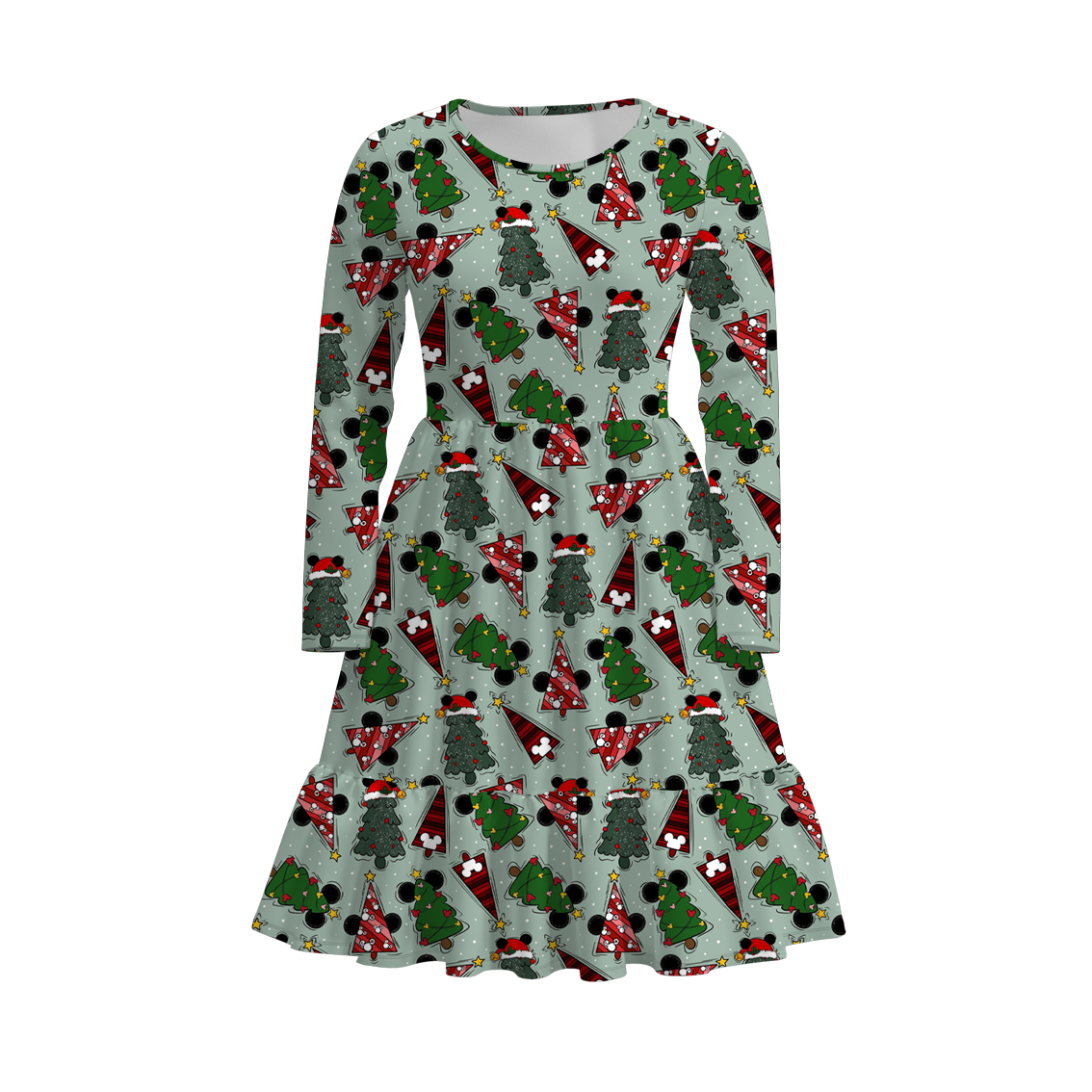 (Pre Order)Adults Christmas Cartoon Print Dress