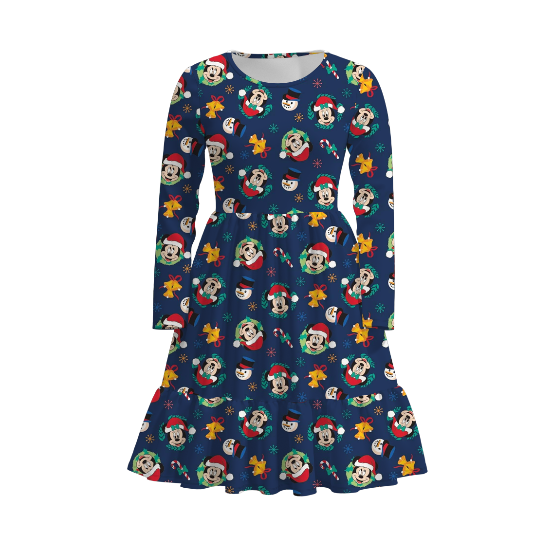 (Pre Order)Adults Christmas Cartoon Print Dress