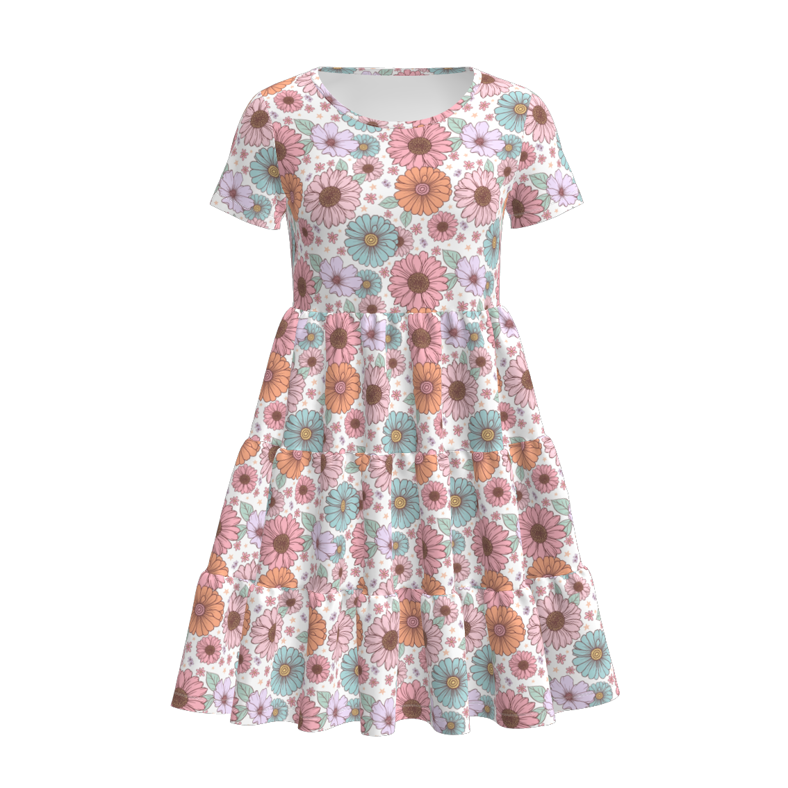 (Pre Order)Mommy and Me Spring & Summer Floral Print Dress