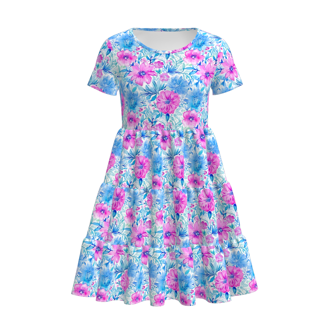 (Pre Order)Mommy and Me Spring & Summer Floral Print Dress