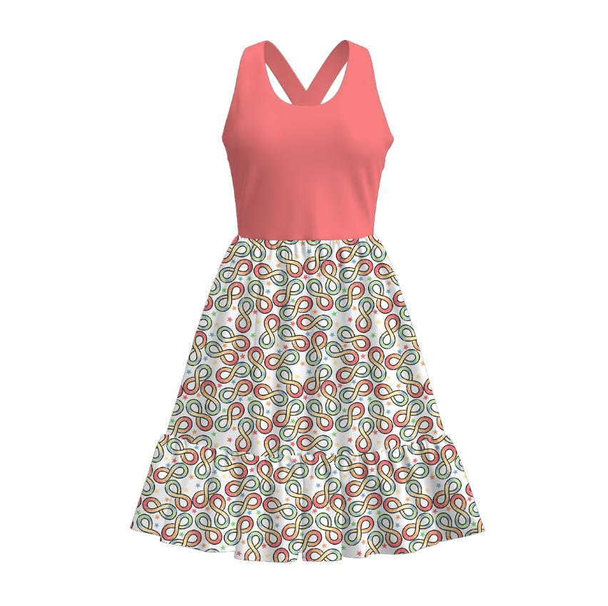 (Pre Order)Adults Spring and Summer Cartoon Print Dress