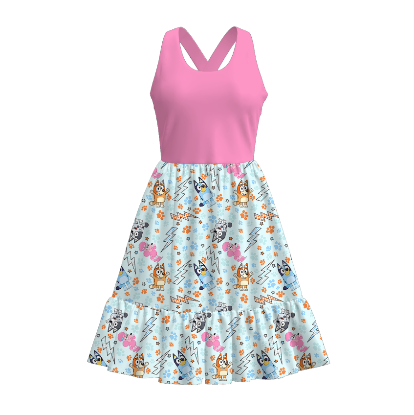 (Pre Order)Adults Spring and Summer Cartoon Print Dress