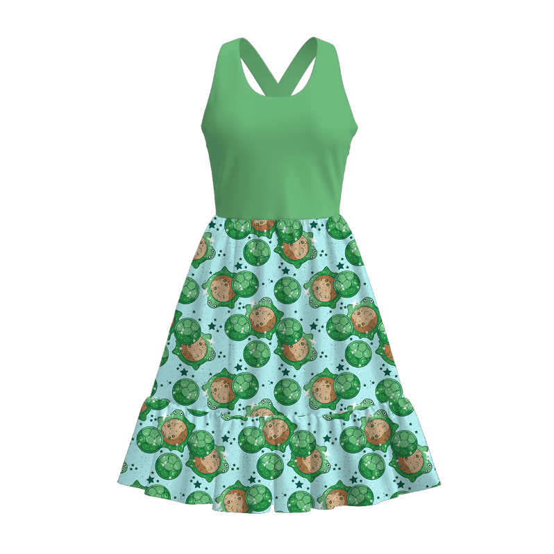 (Pre Order)Adults Spring and Summer Cartoon Print Dress