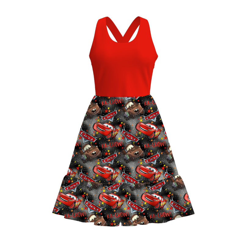 (Pre Order)Adults Spring and Summer Cartoon Print Dress
