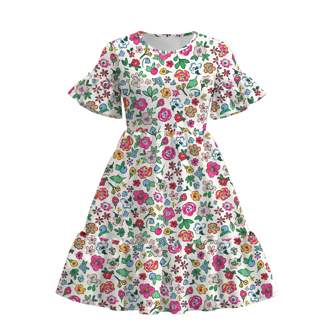 (Pre Order)Mommy and Me Spring&Summer Floral Print Dress,Romper