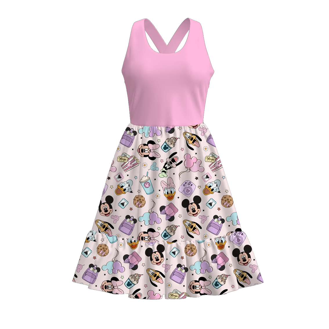 (Pre Order)Mommy and Me Spring&Summer Princess Print Dress