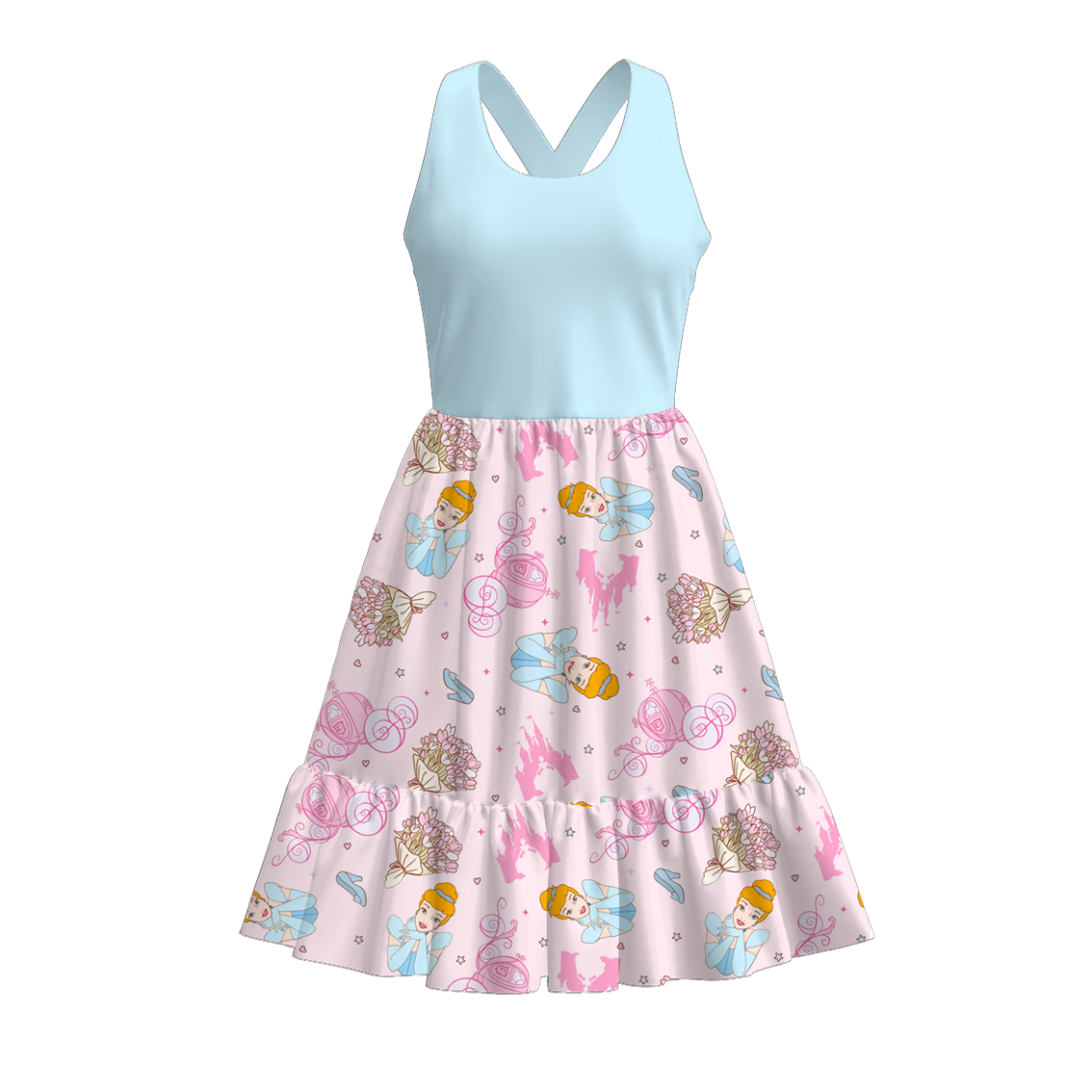 (Pre Order)Mommy and Me Spring&Summer Princess Print Dress
