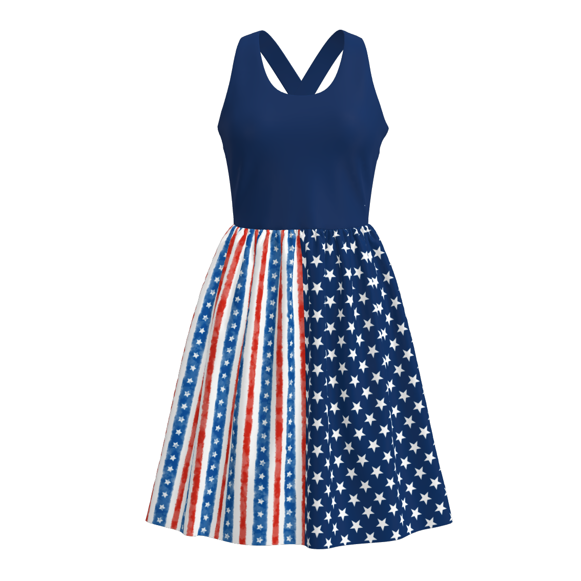 (Pre Order)Family Patriotic Print Dress,Romper and Top