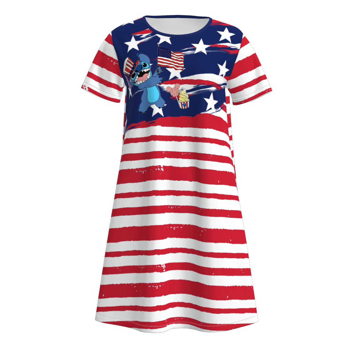 (Pre Order)Family Patriotic Print Dress,Romper and Top