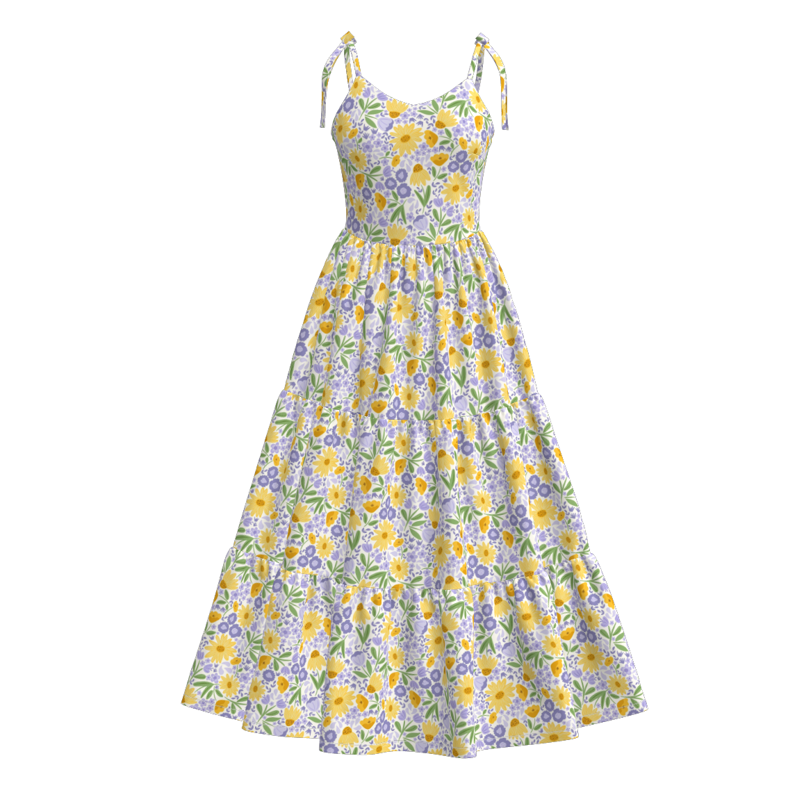 (Pre Order)Mommy and Me Spring and Summer Floral Print MAXI Dress