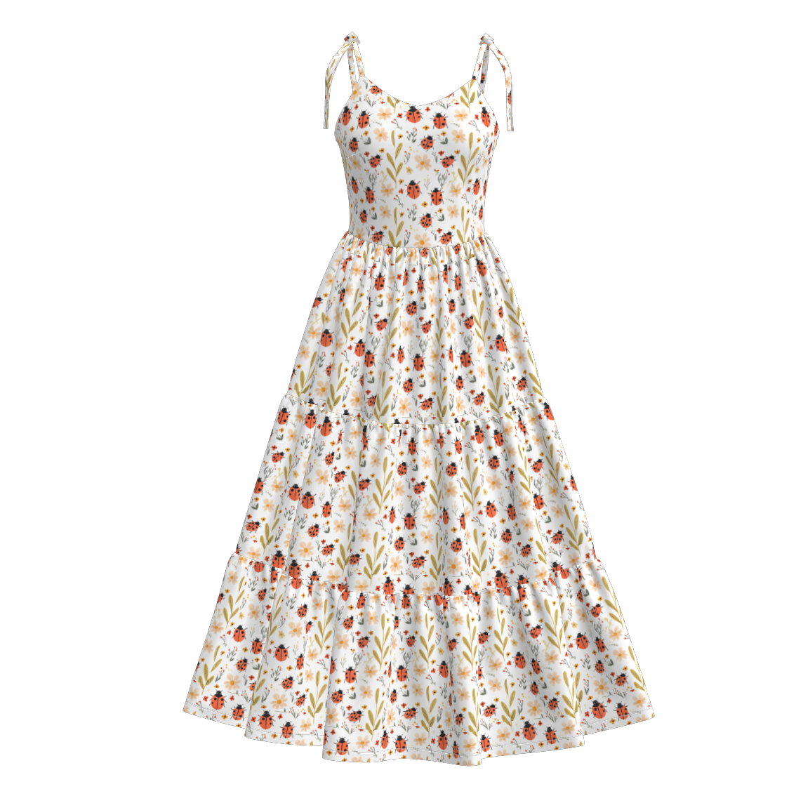 (Pre Order)Mommy and Me Spring and Summer Floral Print MAXI Dress