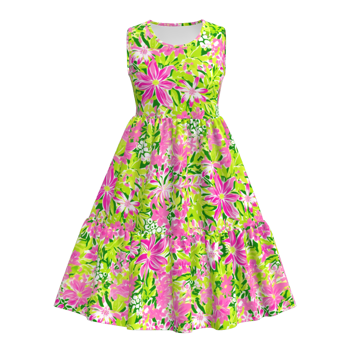(Pre Order)Mommy and Me Spring and Summer Floral Print Dress
