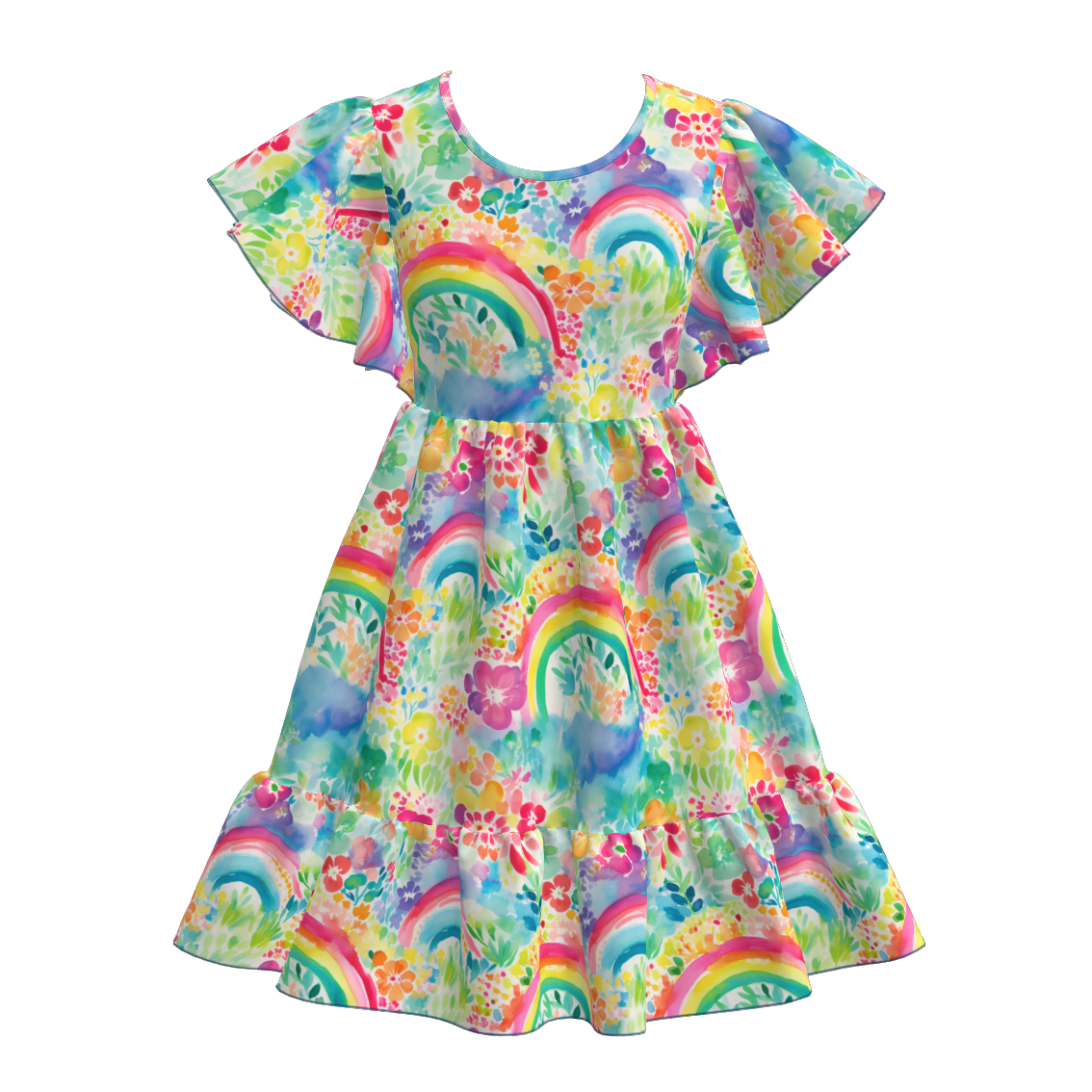 (Pre Order)Mommy and Me Spring and Summer Floral Print Dress