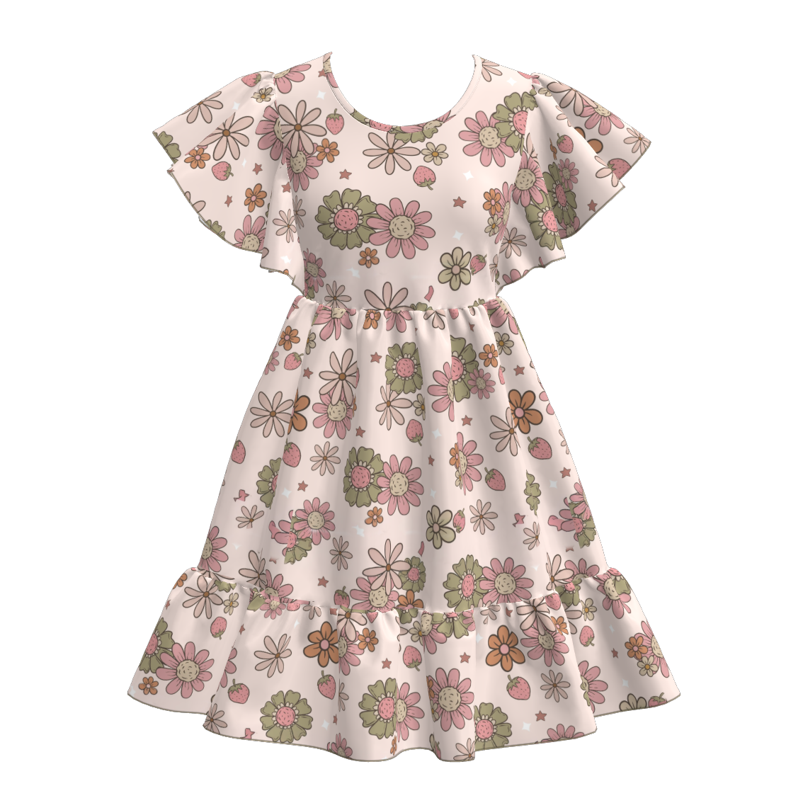 (Pre Order)Mommy and Me Spring and Summer Floral Print Dress