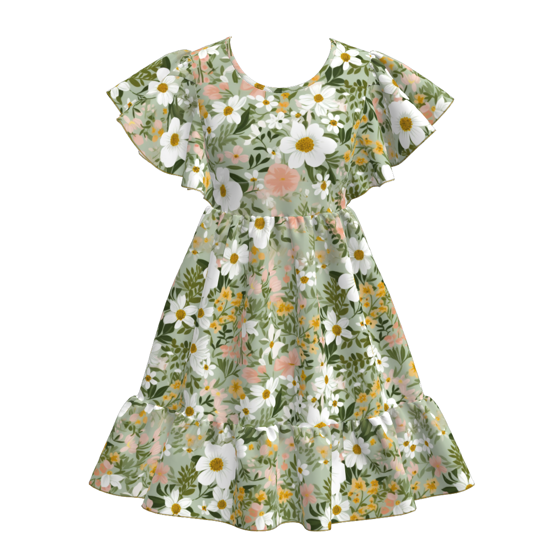 (Pre Order)Mommy and Me Spring and Summer Floral Print Dress