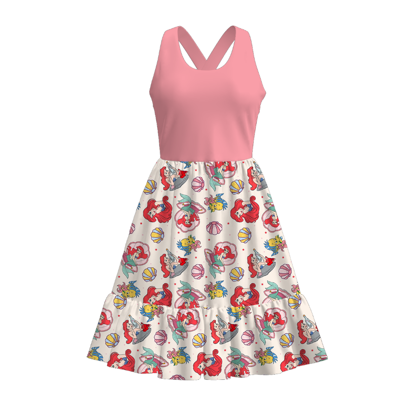 (Pre Order)Mommy and Me Spring&Summer Princess Print Dress