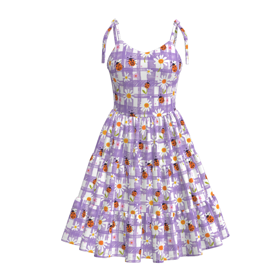 (Pre Order)Mommy and Me Spring&Summer Floral Print Slip Dress