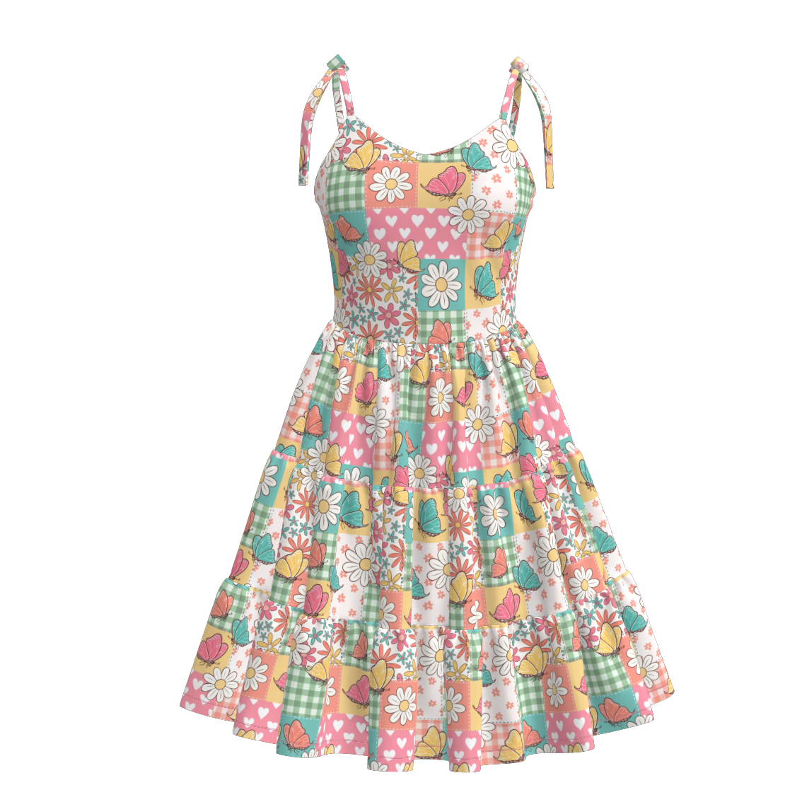 (Pre Order)Mommy and Me Spring&Summer Floral Print Slip Dress