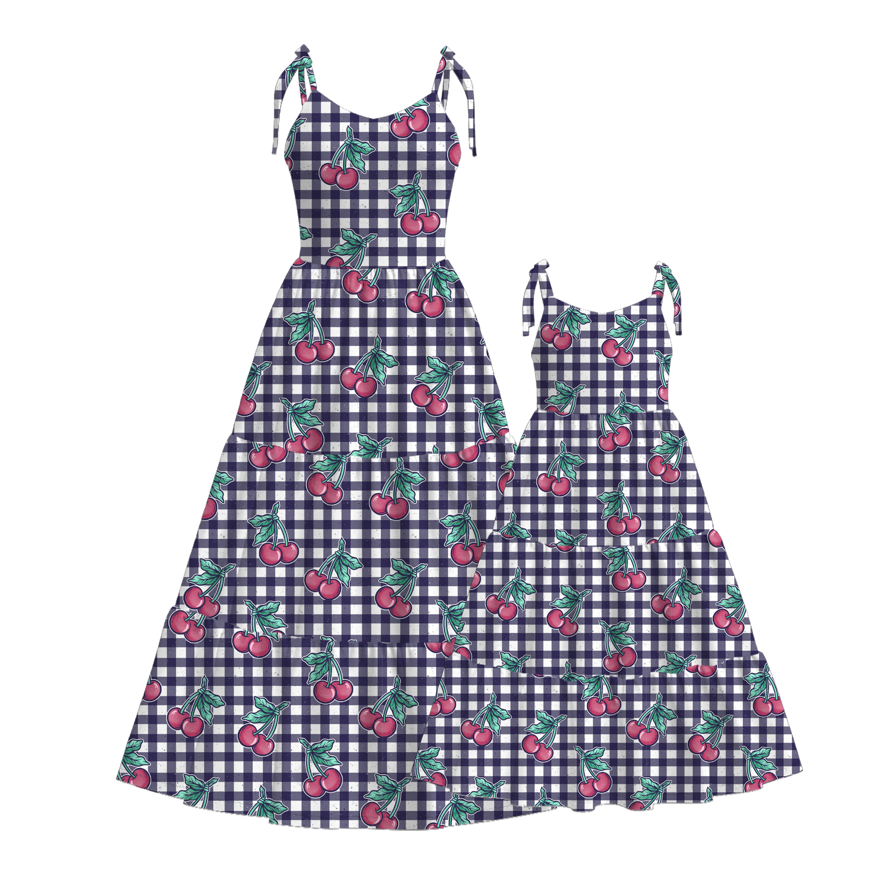 (Pre Order)Mommy and Me Spring&Summer Boots Print MAXI Dress