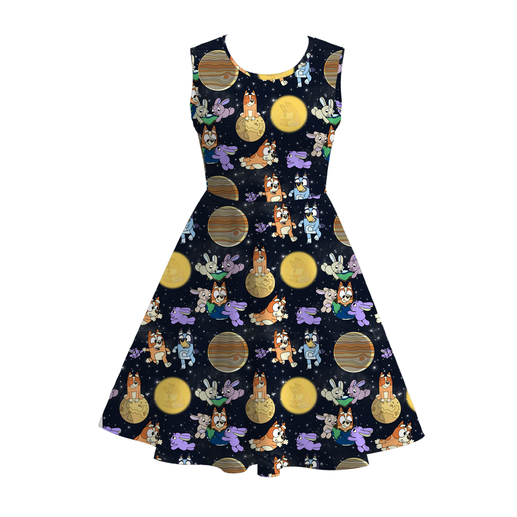 (Pre Order)Sibling Spring and Summer Cartoon Print Dress,Romper and Set