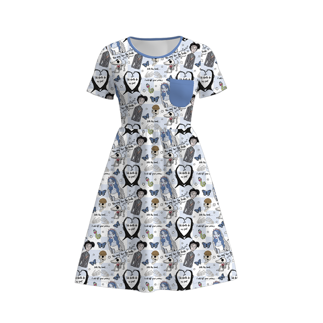 (Pre Order)Family Halloween Cartoon Print Dress&Set