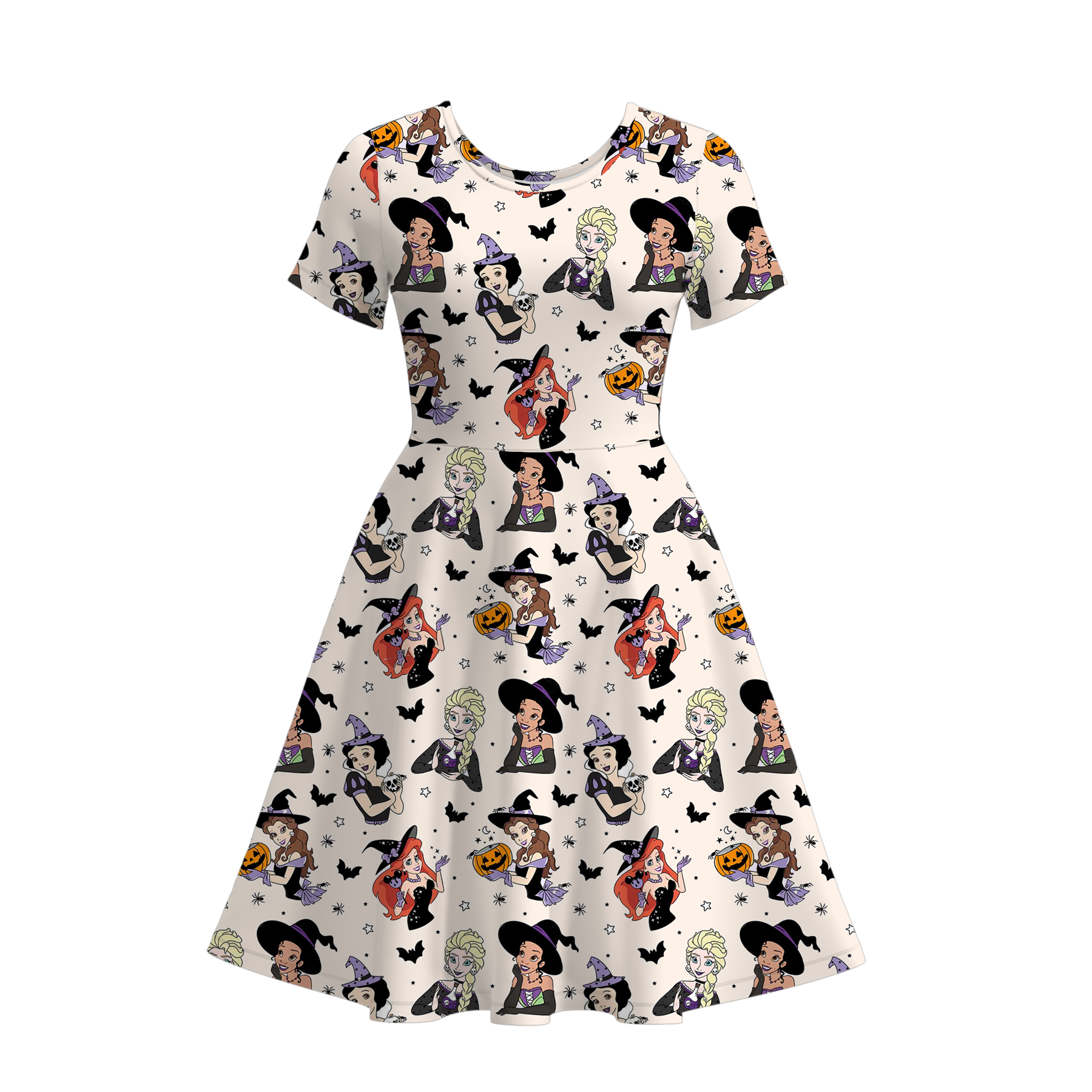 (Pre Order)Family Halloween Princess Print Dress,Set,Jumpsuit&Romper