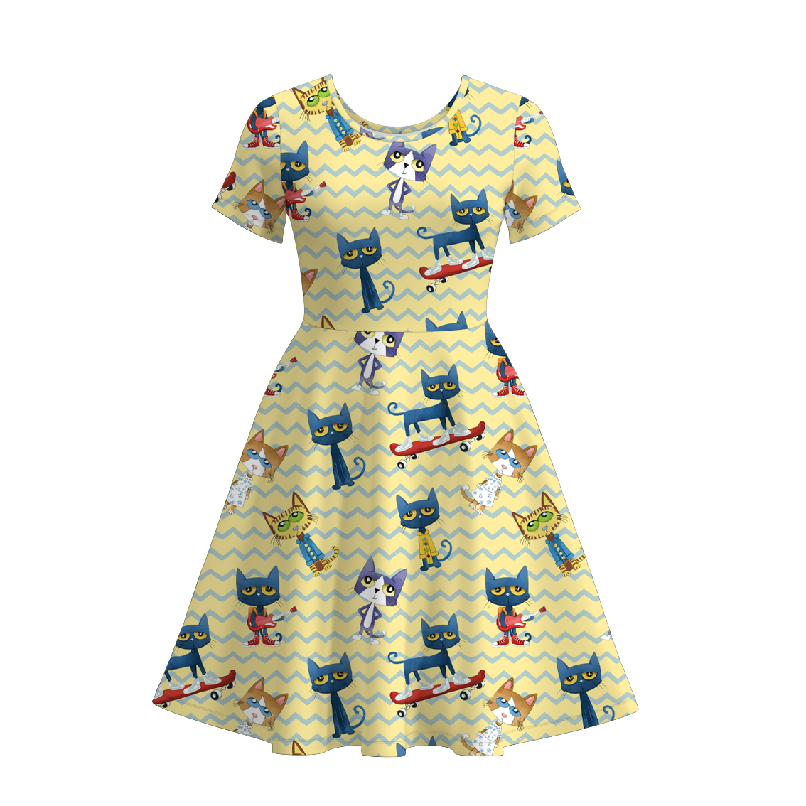 (Pre Order)Adults Fall Cartoon Print Dress