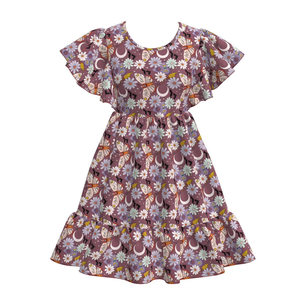 (Pre Order)Mommy and Me Halloween Print Dress