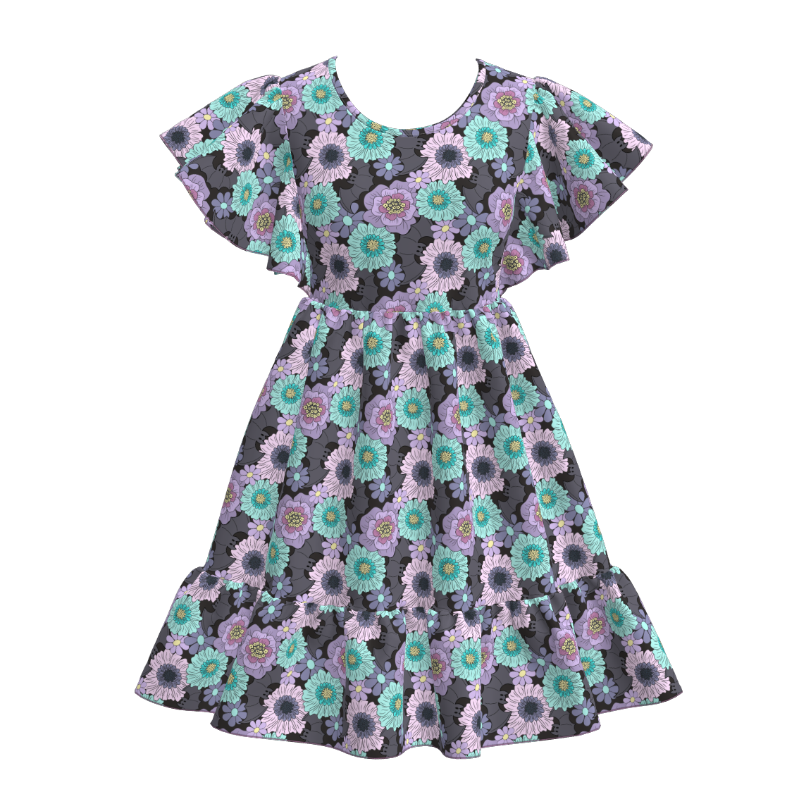 (Pre Order)Mommy and Me Halloween Print Dress