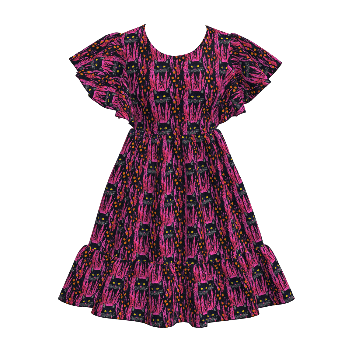 (Pre Order)Mommy and Me Halloween Print Dress