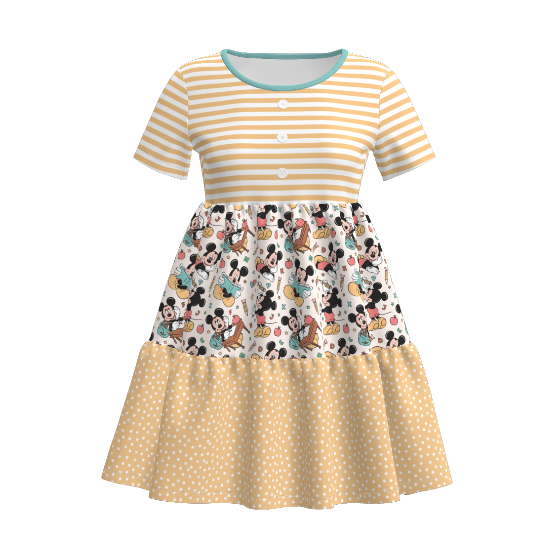 (Pre Order)Adults Summer Cartoon Print Dress&Top