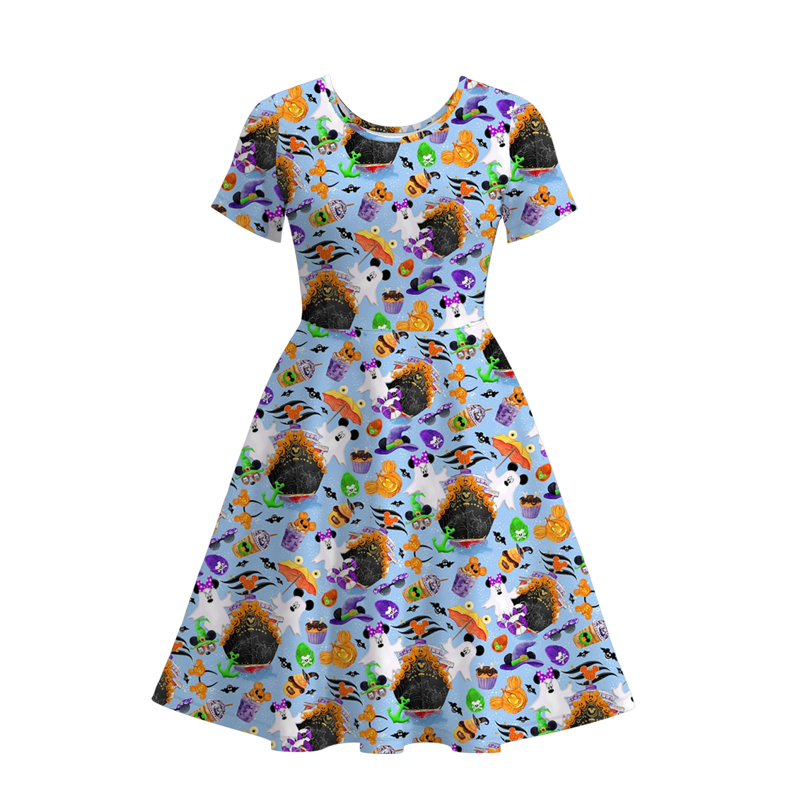 (Pre Order)Family Halloween Ghost Print Dress,Set&Top