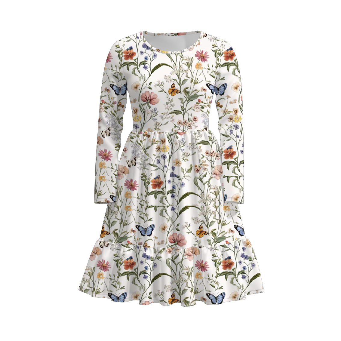 (Pre Order)Mommy and Me Fall&Winter Floral Print Dress,Set