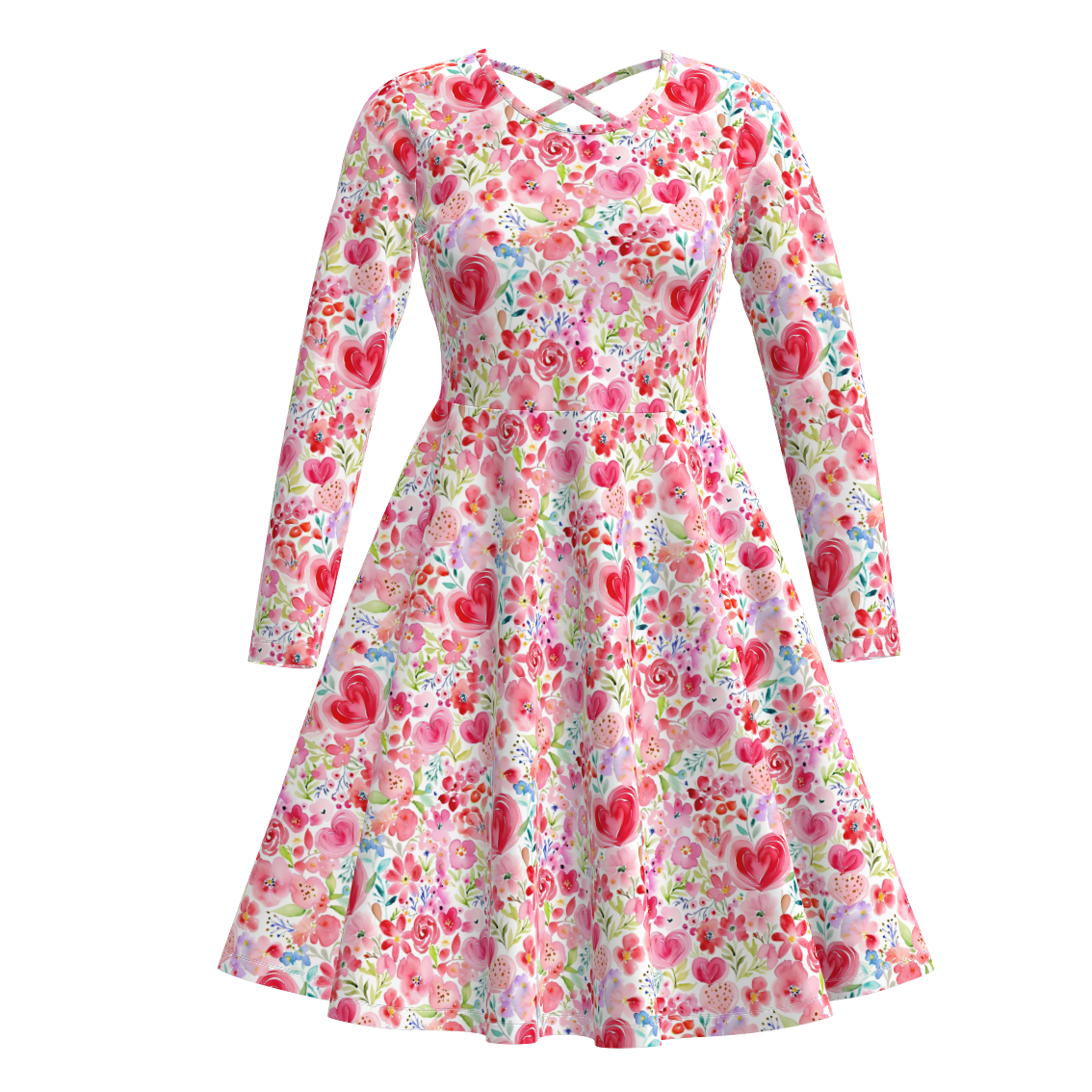 (Pre Order)Mommy and Me Valentine's Day Print Dress