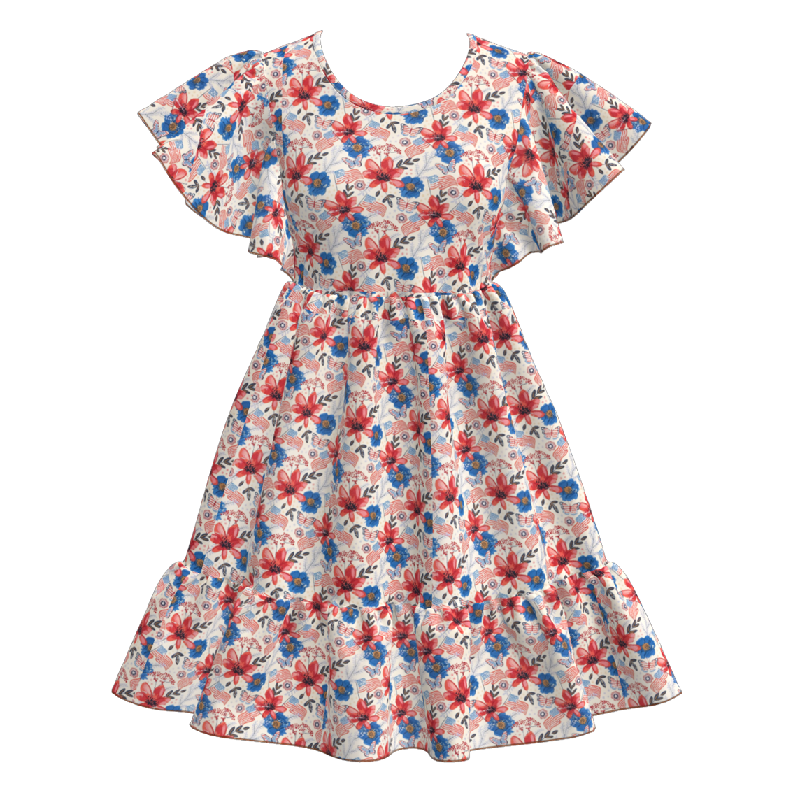 (Pre Order)Mommy and Me Patriotic Print Dress-Multiple Styles