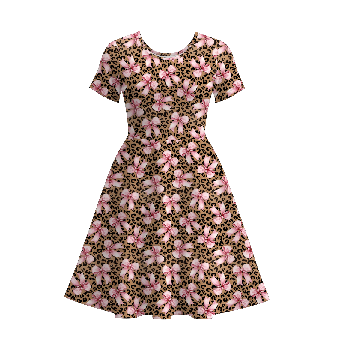 (Pre Order)Family Spring&Summer Bow Print Dress,Set&Jumpsuit