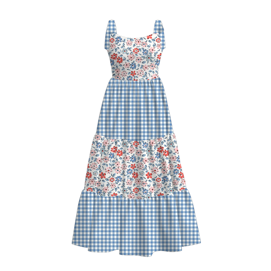 (Pre Order)Mommy&Me Spring and Summer Floral Print MAXI Dress