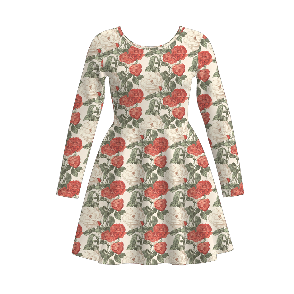 (Pre Order)Mommy and Me Fall Floral Print Dress
