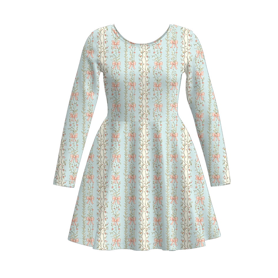 (Pre Order)Mommy and Me Fall Floral Print Dress