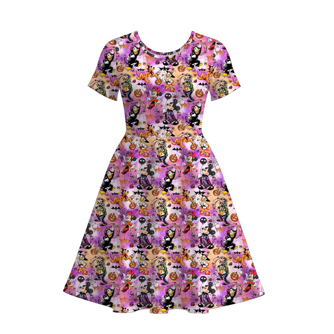 (Weekly Pre-Order)Family Halloween Cartoon Print Dress,Set&Top