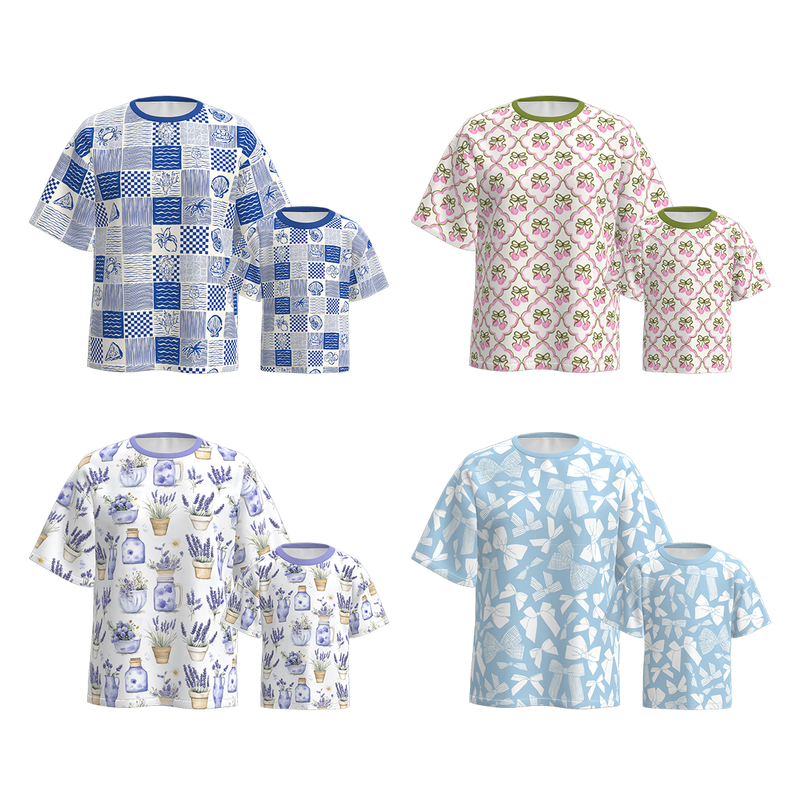 (Pre Order)Mommy and Me Spring and Summer Print Top