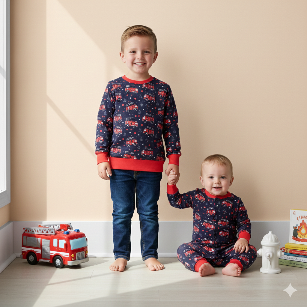 (Pre Order,Prepack Zone)Brothers Valentine's Day Print Top&Romper