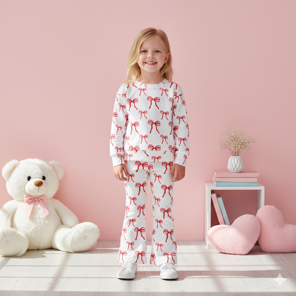 (Pre Order,Prepack Zone)Girls Spring Bow&Leopard Print Dress(Mix Size)