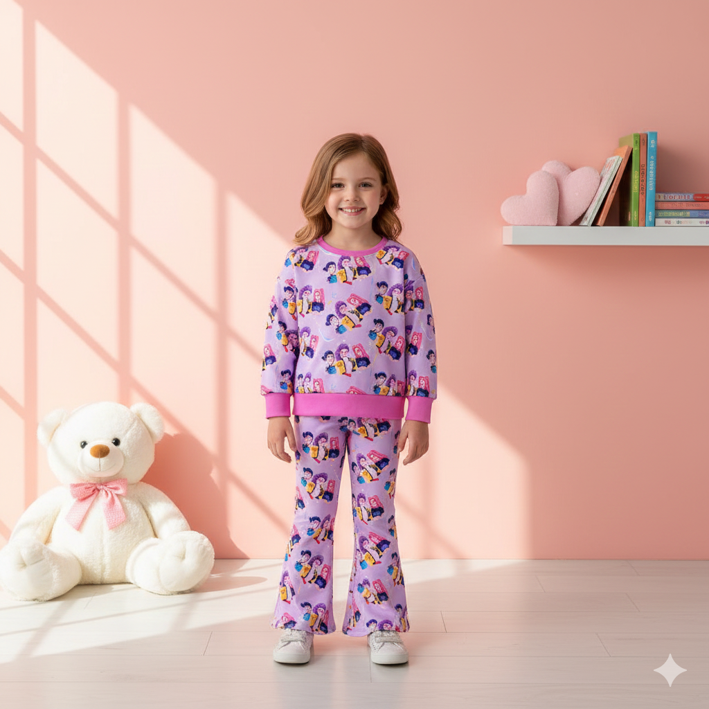 (Pre Order,Prepack Zone)Girls Movie Character Print Set(Mix Size)