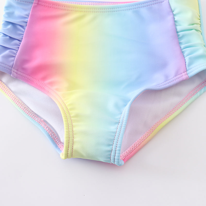 Girls Rainbow Tie Dye 2 Pieces Swimsuit