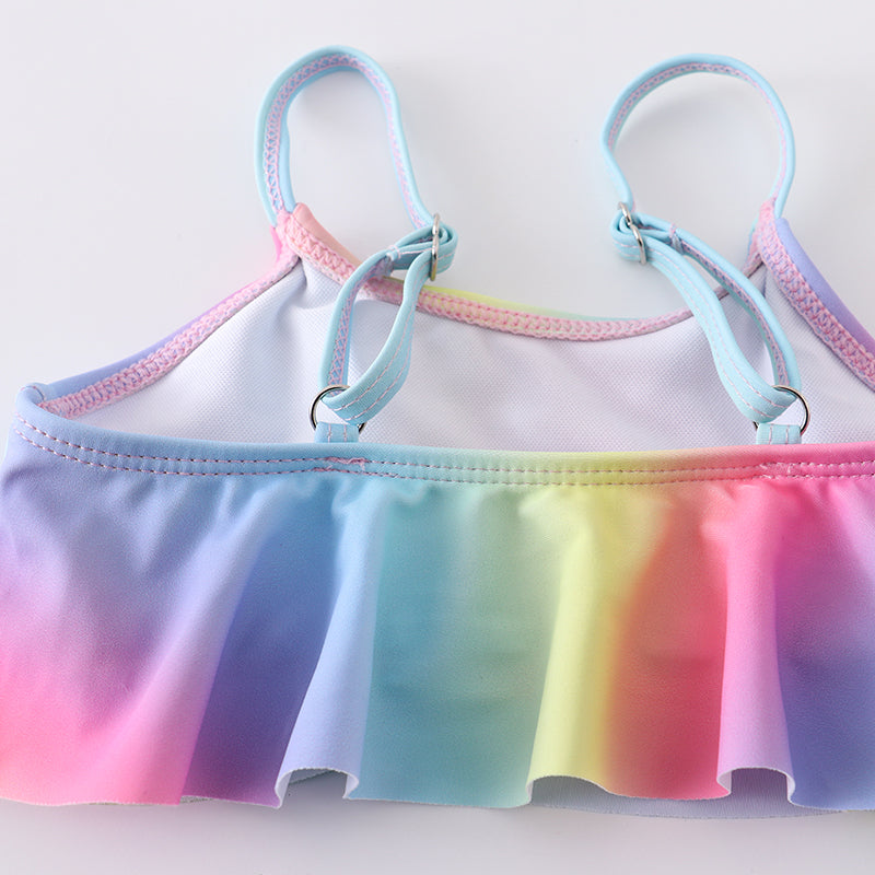 Girls Rainbow Tie Dye 2 Pieces Swimsuit