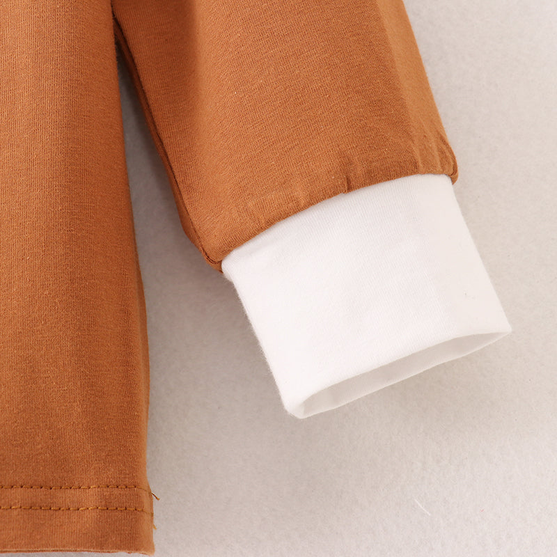 (In Stock E36-3-3)Boys Christmas Gingerbread Man Style Top